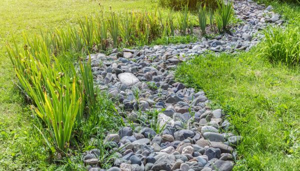 River Rock Garden Installation in Englewood