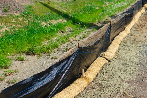 Straw Wattle Installation in Englewood